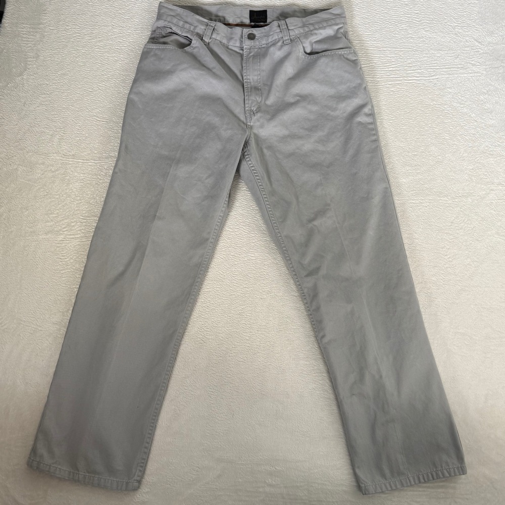 Joseph Jos A Bank Chino Pants 33x29 Grey Cotton Straight Leg Mens